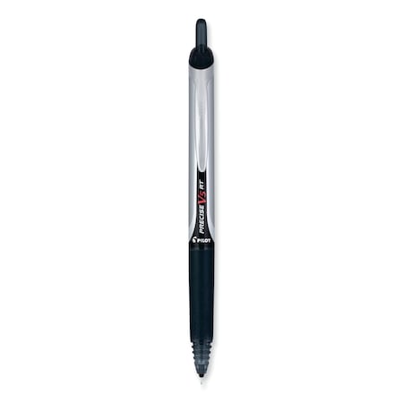 Pilot Precise V5RT Roller Ball Pen, Retractable, Extra-Fine 0.5 mm, Black Ink, Black Barrel, PK30 PK PIL84067